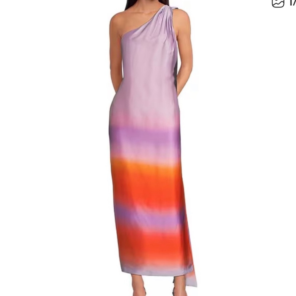 Gianni Bini One Shoulder Dress in Purple and Orange